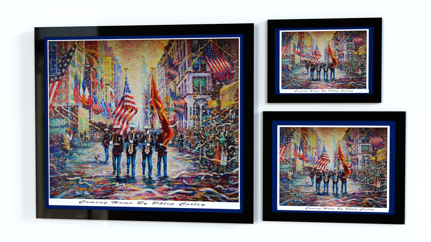 Coming Home Black Framed Print