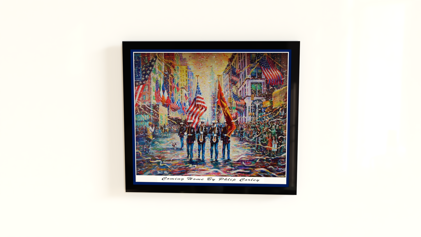 Coming Home Black Framed Print