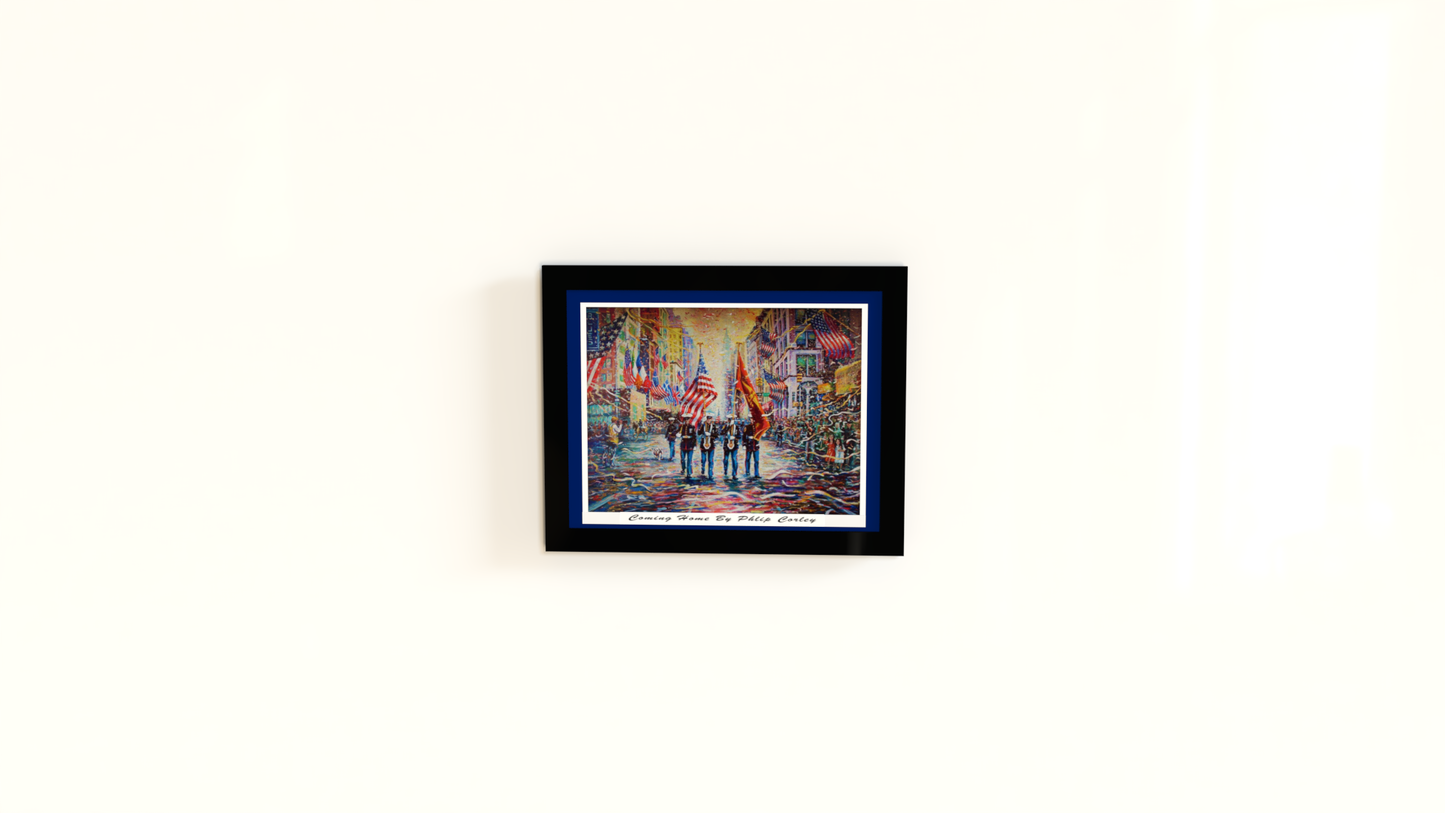 Coming Home Black Framed Print