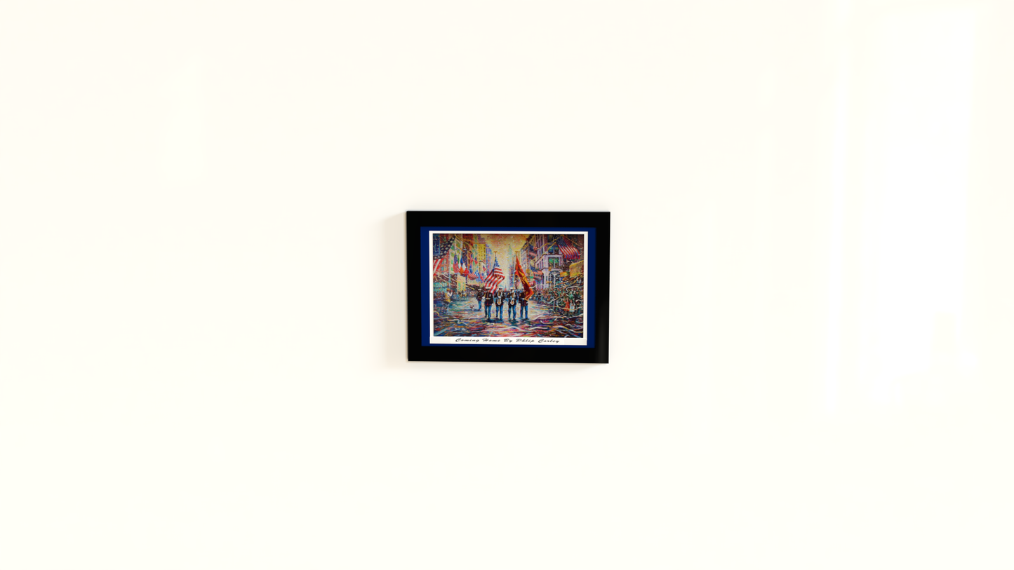 Coming Home Black Framed Print