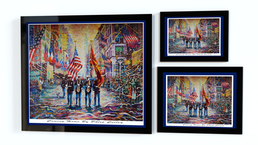 Coming Home Black Framed Print - Special Marines