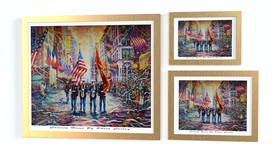 Coming Home Golden Framed Print - Special Marines